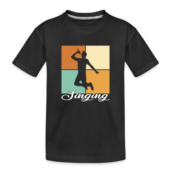 Chanter - T-shirt bio Premium Enfant - noir - Devant
