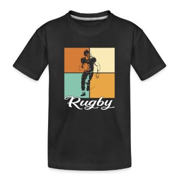 Football - Kinder Premium Bio T-Shirt - Schwarz - Vorne