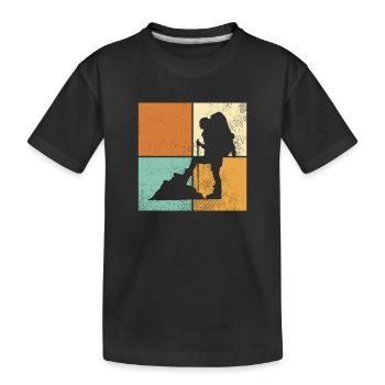 Bergsteigen - Kinder Premium Bio T-Shirt - Schwarz - Vorne