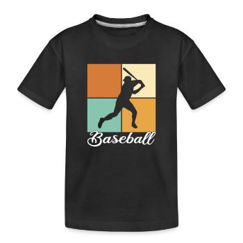 Baseball - Kinder Premium Bio T-Shirt - Schwarz - Vorne