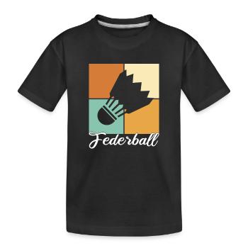 Federball - Kinder Premium Bio T-Shirt - Schwarz - Vorne