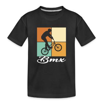 BMX - Kinder Premium Bio T-Shirt - Schwarz - Vorne