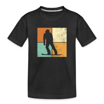Snowboarding - Kinder Premium Bio T-Shirt - Schwarz - Vorne