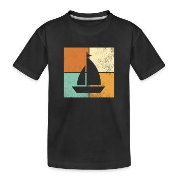 Sail - Kids' Premium Organic T-Shirt - black - Front