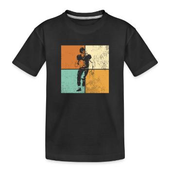 Football - Kinder Premium Bio T-Shirt - Schwarz - Vorne