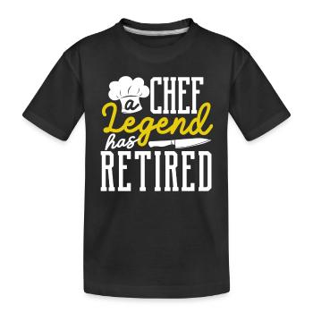 Eine Chefkoch-Legende hat sich zur Ruhe gesetzt - Kinder Premium Bio T-Shirt - Schwarz - Vorne