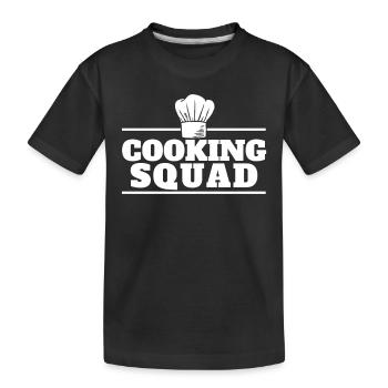Cooking Squad Team Küchenfreunde Kulinarischer - Kinder Premium Bio T-Shirt - Schwarz - Vorne