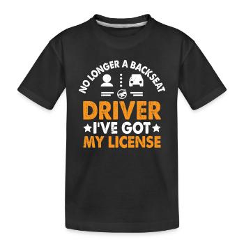 Permis de conduire passé Nouveau permis de conduire S - T-shirt bio Premium Enfant - noir - Devant