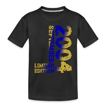 2004 September Limited Edition 19. Geburtstag Deko - Kinder Premium Bio T-Shirt - Schwarz - Vorne