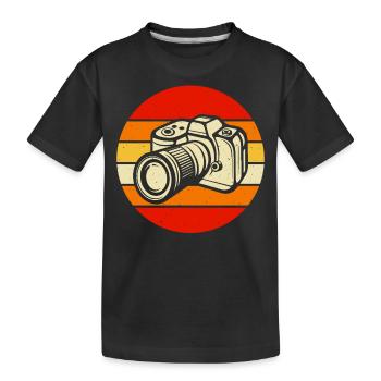 Photographer - Kids' Premium Organic T-Shirt - black - Front