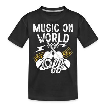 Violine Violinist - Kinder Premium Bio T-Shirt - Schwarz - Vorne