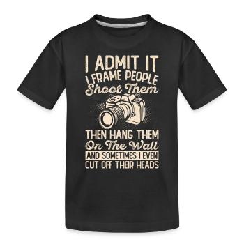 Photographe - T-shirt bio Premium Enfant - noir - Devant