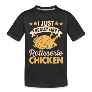 Chickens Chicken - Kids' Premium Organic T-Shirt - black - Front