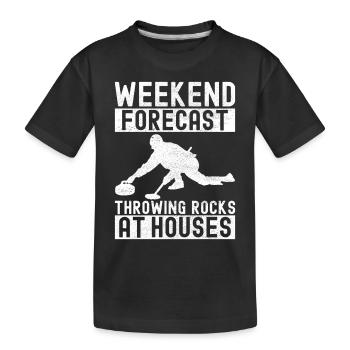 Joueurs de curling - T-shirt bio Premium Enfant - noir - Devant