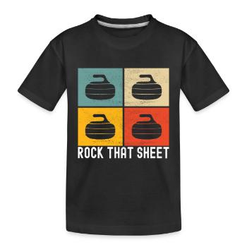 Joueurs de curling - T-shirt bio Premium Enfant - noir - Devant