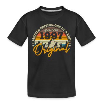 Cadeau d’anniversaire vintage 1997 - T-shirt bio Premium Enfant - noir - Devant