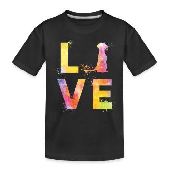 Erdmännchen liebe - Kinder Premium Bio T-Shirt - Schwarz - Vorne