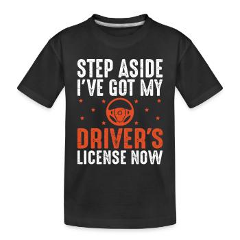 Permis de conduire passé Nouveau permis de conduire S - T-shirt bio Premium Enfant - noir - Devant