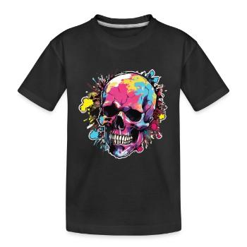 Crânes Crâne Crâne Crâne Os du crâne - T-shirt bio Premium Enfant - noir - Devant