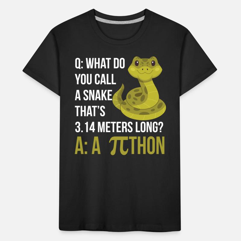 Python Pithon Pie Symbol Funny Math Teacher Happy Kids' Premium Organic T-Shirt