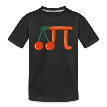 Kirsche Happy Pi Day Math Science Stem Teacher - Kinder Premium Bio T-Shirt - Schwarz - Vorne