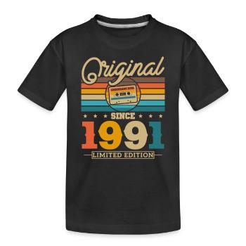 Vintage 1991 Cadeau d’anniversaire - T-shirt bio Premium Enfant - noir - Devant