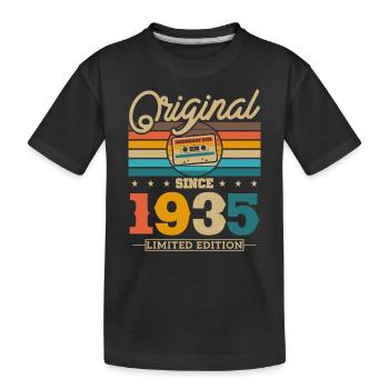 Vintage Geburtstagsgeschenk 1935 - Kinder Premium Bio T-Shirt - Schwarz - Vorne