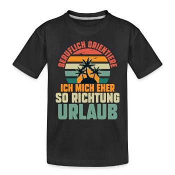 Sommerurlaub Urlauber Urlaub - Kinder Premium Bio T-Shirt - Schwarz - Vorne