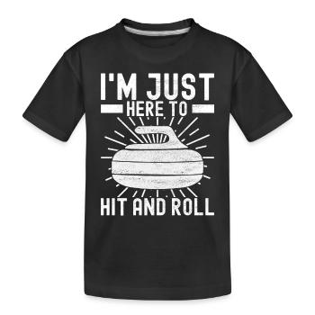 Joueurs de curling - T-shirt bio Premium Enfant - noir - Devant