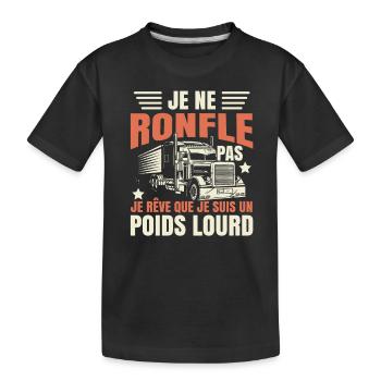 Poids Lourd - T-shirt bio Premium Enfant - noir - Devant