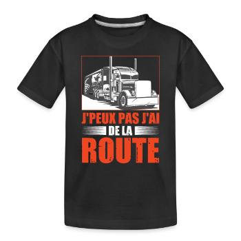 Conducteur De Camion Fête Des Pères Poids Lourd - T-shirt bio Premium Enfant - noir - Devant