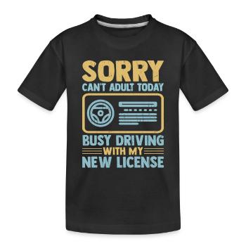 Permis de conduire passé Nouveau permis de conduire S - T-shirt bio Premium Enfant - noir - Devant