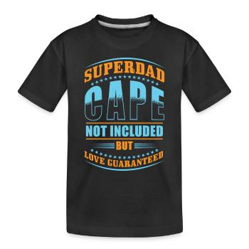 Superdad Super Dad Geschenk - Kinder Premium Bio T-Shirt - Schwarz - Vorne