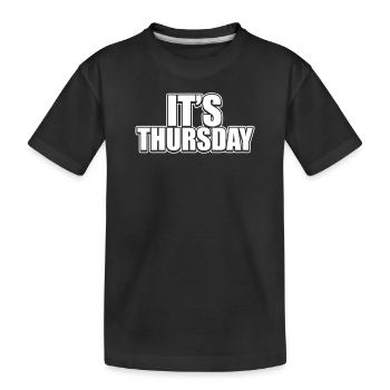 C’est drôle que le jeudi blague du jour farceur de la semaine - T-shirt bio Premium Enfant - noir - Devant