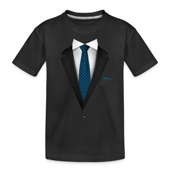 Tuxedo avec une cravate pour les mariages et spéciaux - T-shirt bio Premium Enfant - noir - Devant