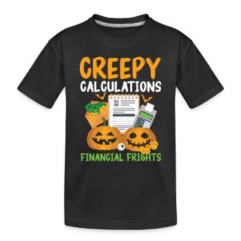 Gruselige Berechnungen Finanzielle Schrecken Hallo - Kinder Premium Bio T-Shirt - Schwarz - Vorne