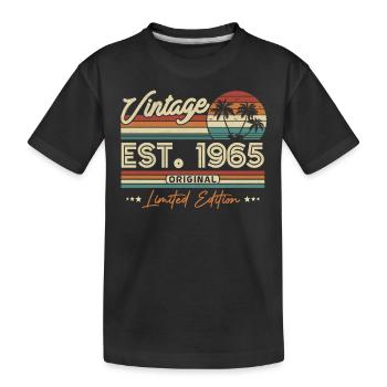 Nostalgique 1965 année d’anniversaire - T-shirt bio Premium Enfant - noir - Devant