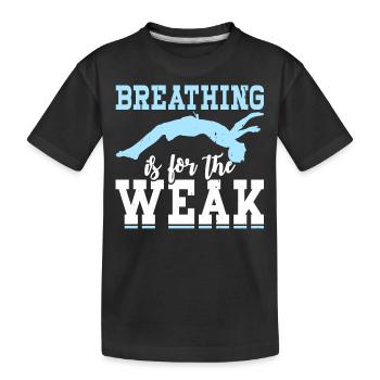 Flotteur de natation - T-shirt bio Premium Enfant - noir - Devant