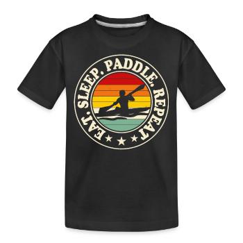 Kajak Kajakfahrer Kajaker - Kinder Premium Bio T-Shirt - Schwarz - Vorne