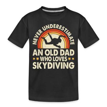Skydiving - Kids' Premium Organic T-Shirt - black - Front