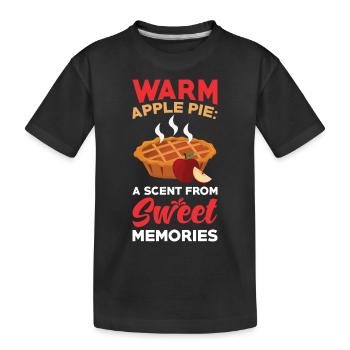 Gâteau chaud à la tarte aux pommes - T-shirt bio Premium Enfant - noir - Devant