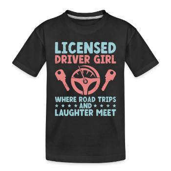 Permis de conduire passé Nouveau permis de conduire S - T-shirt bio Premium Enfant - noir - Devant