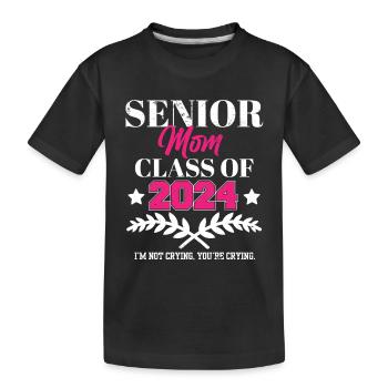 Senior Mom Class of 2024 Proud Mother Graduation - Kinder Premium Bio T-Shirt - Schwarz - Vorne