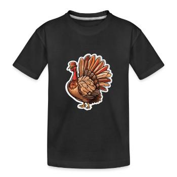 Action de grâce en Turquie - T-shirt bio Premium Enfant - noir - Devant