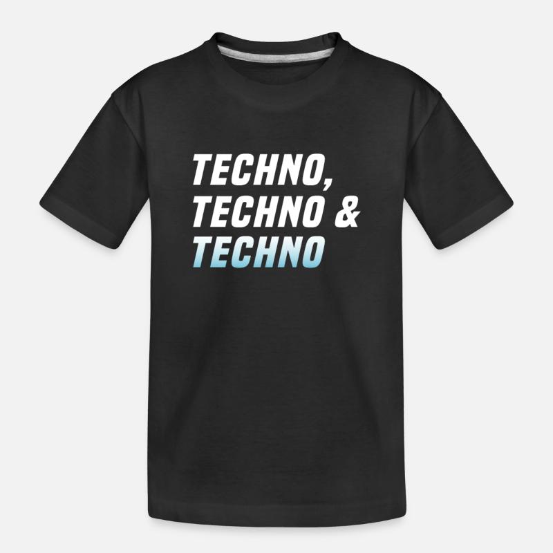 Techno Techno Techno - Kinder Premium Bio T-Shirt - Schwarz