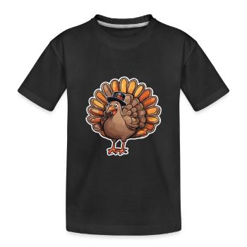 Action de grâce en Turquie - T-shirt bio Premium Enfant - noir - Devant