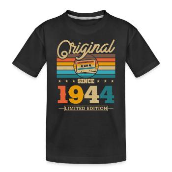 1944 Vintage Birthday - Kids' Premium Organic T-Shirt - black - Front