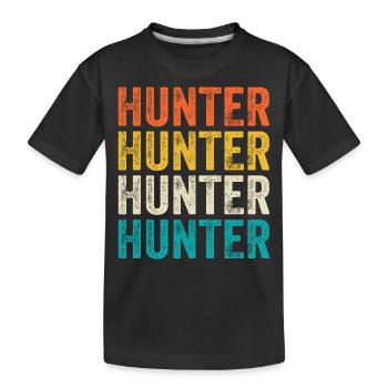 Hunting hunters - Kids' Premium Organic T-Shirt - black - Front