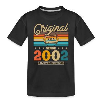 Vintage 2002 Birthday - Kids' Premium Organic T-Shirt - black - Front