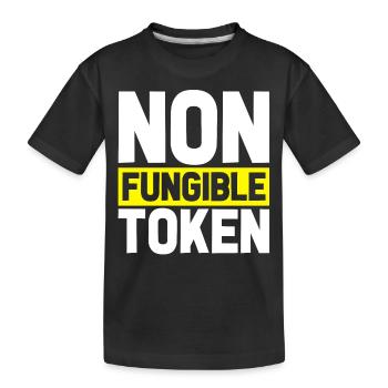 NFT - Kinder Premium Bio T-Shirt - Schwarz - Vorne
